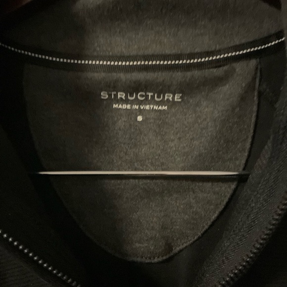 Men Brand New Without Tag Structure 1/4 Zip Black Small Sweater - Picture 3 of 3